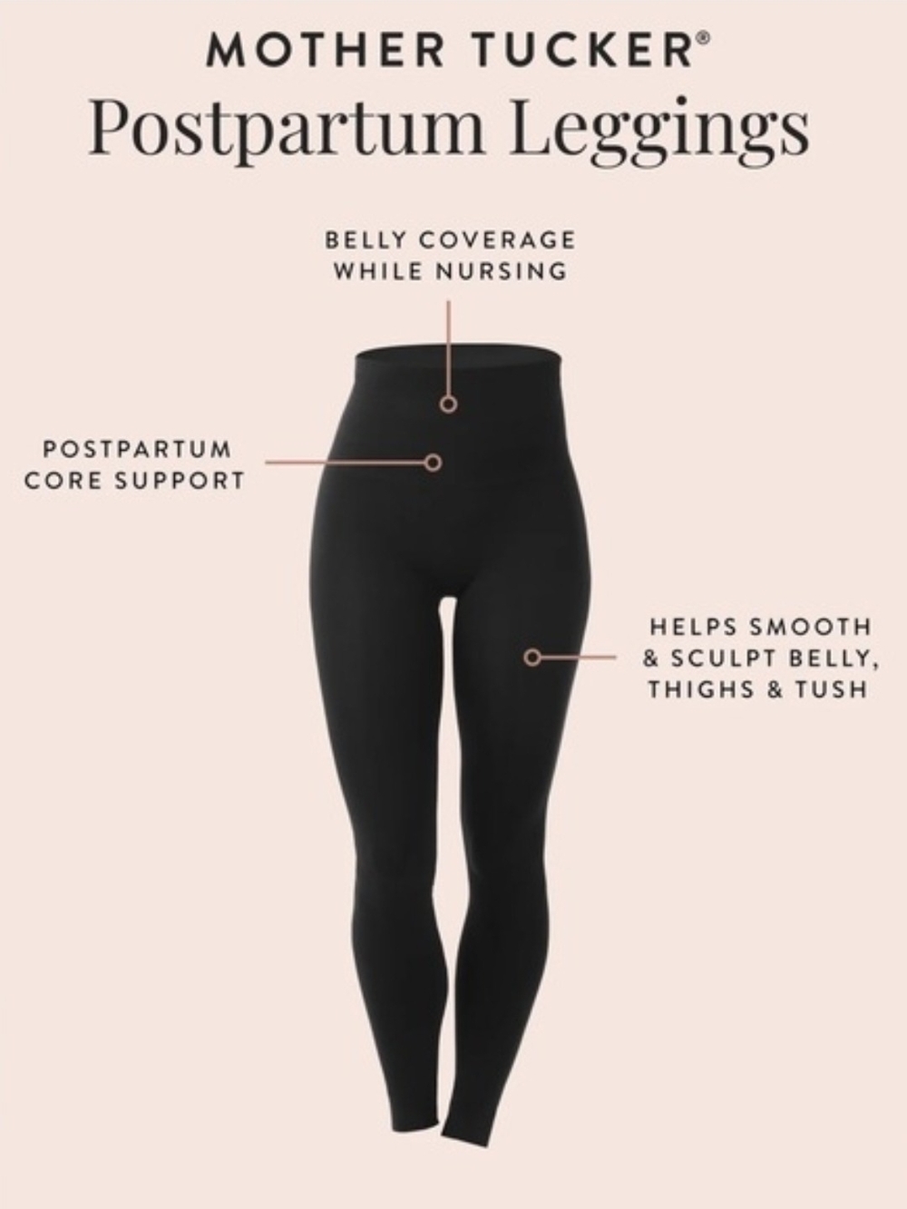 Belly Bandit Womens Tucker  Postpartum Shaperwear Leggings Color Black Sizev XS